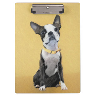 Porte-bloc Boston Terrier Peinture - Cute Original Chien Art