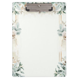 Porte-bloc botanique à l'aquarelle élégant Vert