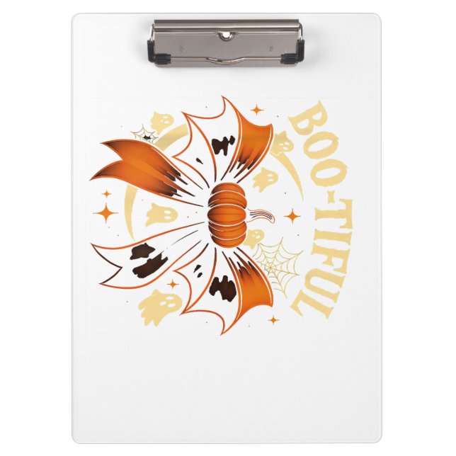 Porte-bloc Botiful Funny Halloween Coquette Bow Citrouille (Devant)