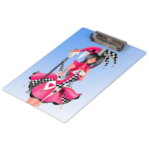 Porte-bloc Bouffon Excentrique et Roi des Marionnettes Rose B