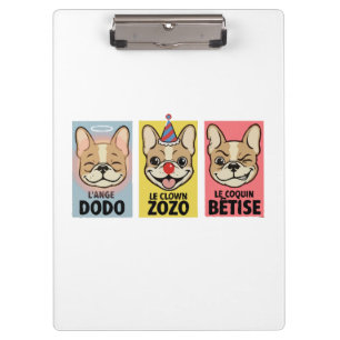 Porte-bloc Bouledogue Français Trois Humeurs