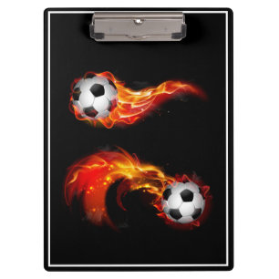 Porte-bloc Boules de soccer flamboyantes porte - blocs