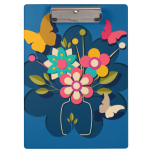 Porte-bloc Bouquet de fleurs modernes jolies colorées sur fon