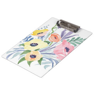 Porte-bloc Bouquet de fleurs printanières   Aquarelle florale