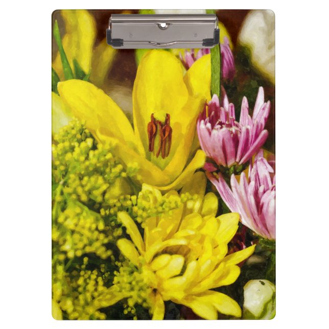 Porte-bloc Bouquet Joyeux de Style Peinture (Devant)