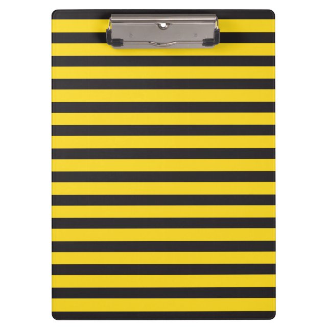 Porte-bloc Bourdon Noir Jaune Lignes Horizontales (Devant)