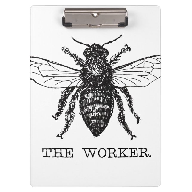 Porte-bloc Bourdon noir ouvrier abeille miel (Devant)