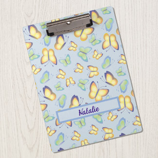 Porte-bloc Bouteille Papillon bleu Personnalisé