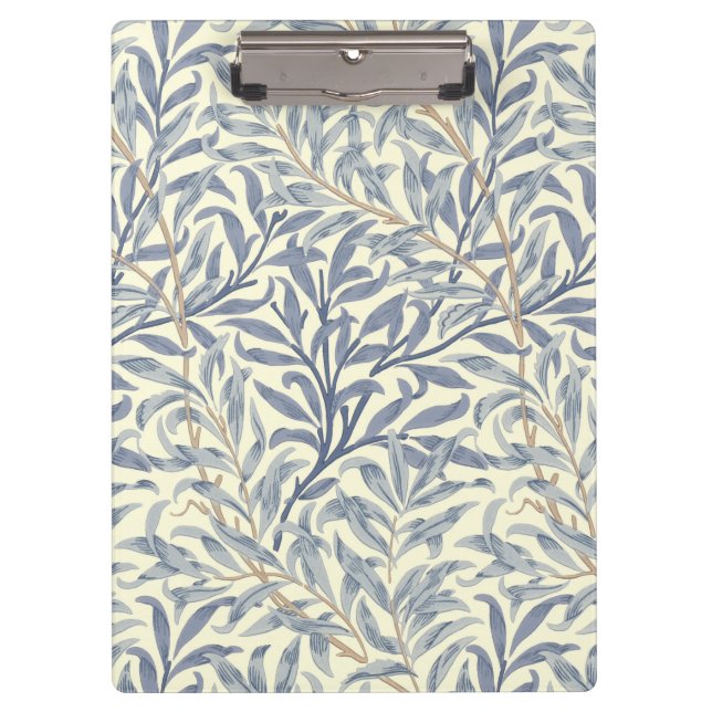 Porte-bloc Bouton bleu saule (par William Morris) (Devant)