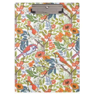 Porte-bloc Branches de jardin avec fleurs Feuilles et oiseaux