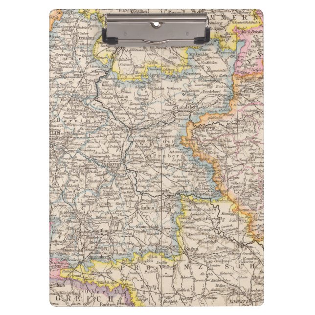 Porte-bloc Brandebourg, carte d'atlas de Posen (Devant)