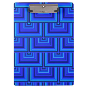 Porte-bloc Brayures bleues carré motif
