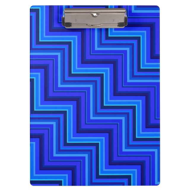 Porte-bloc Brayures bleues escaliers motif (Devant)