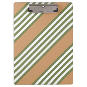 Porte-bloc Brayures vert olive et blanc motif avec bronze