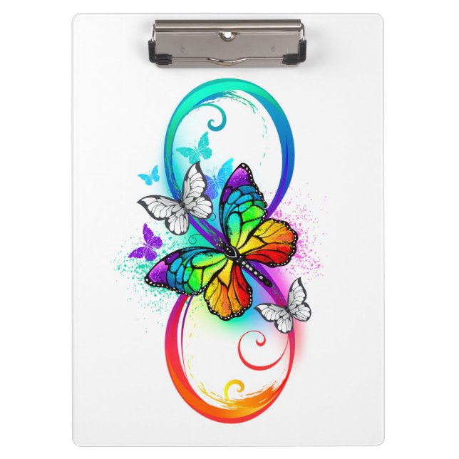 Porte-bloc Bright infinity with rainbow butterfly (Devant)
