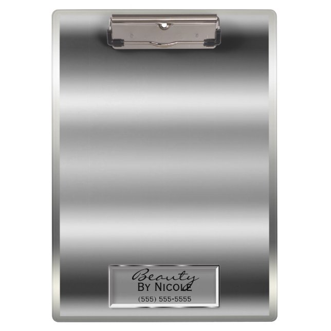 Porte-bloc Brillant Élégant Chic Glamour Personnalisé Argenté (Devant)