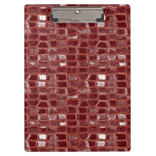 Porte-bloc Briques en verre rouge foncé motif géométrique abs