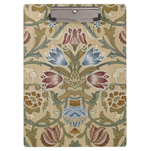 Porte-bloc Broderie florale symétrique vintage William Morris
