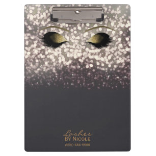 Porte-bloc Bronze Gris Lumières Dorées Maquillage Yeux Cils M