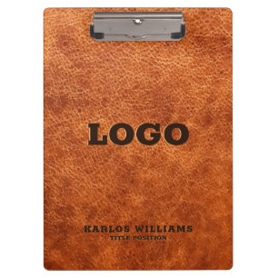 Porte-bloc Brown cuir Vintage