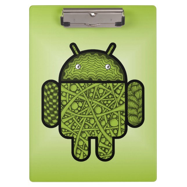 Porte-bloc Bubbles Doodle Character pour le robot Android™ (Devant)