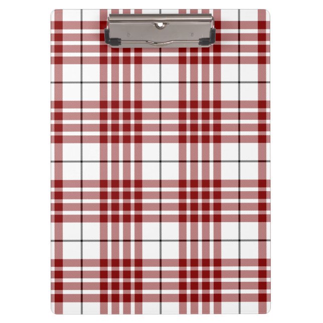 Porte-bloc Buchanan tartan rouge blanc plaid (Devant)
