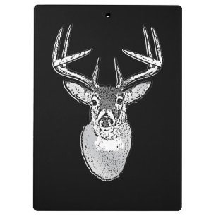 Porte-bloc Buck on Black design White Tail Deer