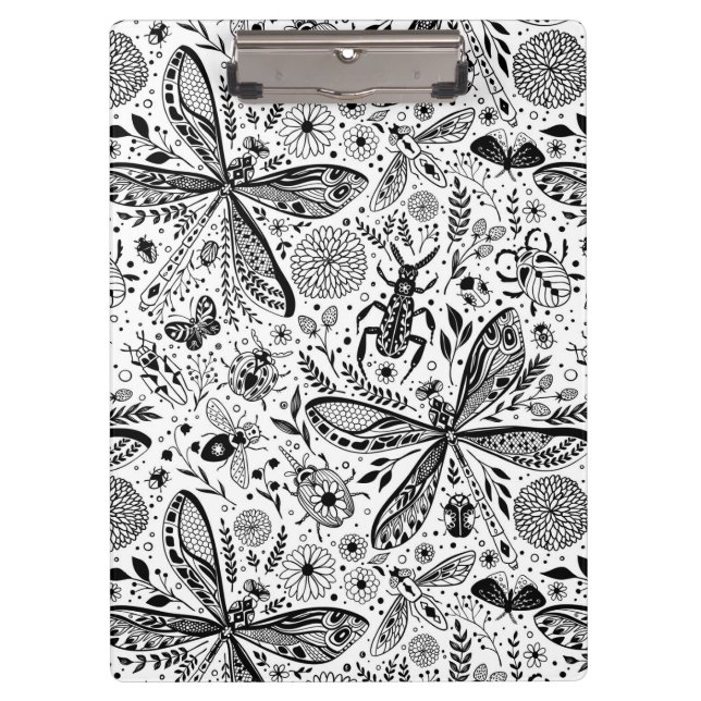 Porte-bloc Bugs de Doodle sur bleu foncé (Devant)