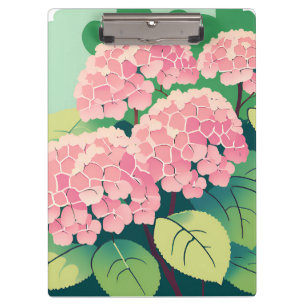 Porte-bloc Buisson d'hortensia rose