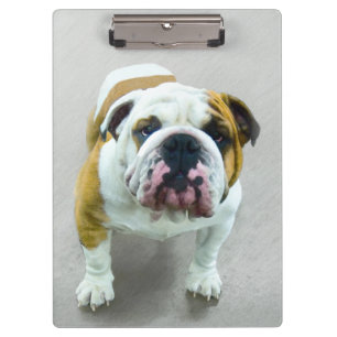 Porte-bloc Bulldog Painting - Joli art original chien