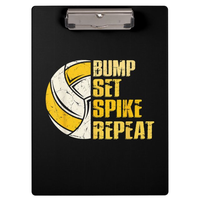 Porte-bloc Bump Set Spike Répéter Volleyball Funny (Devant)