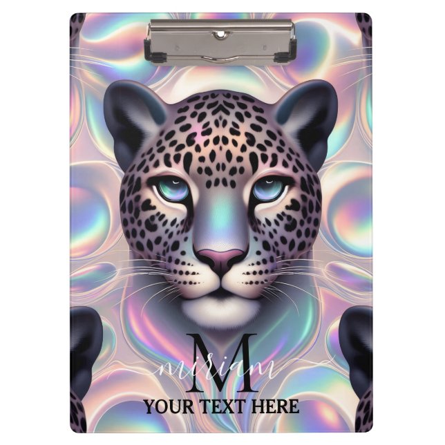 Porte-bloc Bureau Scolaire à Imprimé Léopard Féminin (Devant)