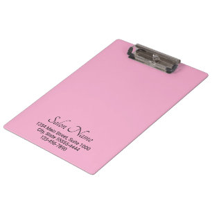 Porte-bloc Business Light Rose Black Salon Nom Adresse Téléph