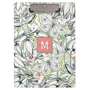Porte-bloc Butterfly Spring Floral Monogram School