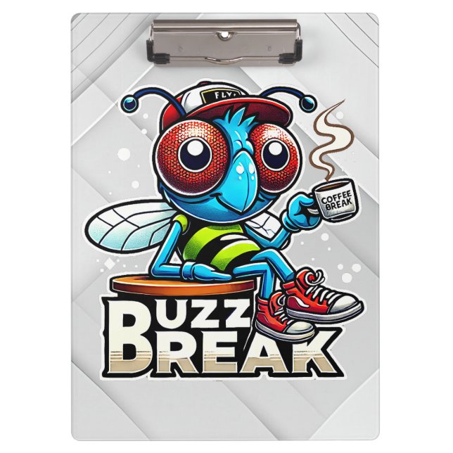 Porte-bloc Buzz sur la pause café (Devant)