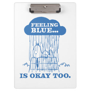 Porte-bloc cacahuètes Snoopy Sentiment Bleu Est OK Aussi