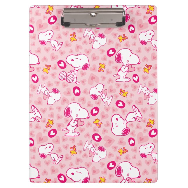 Porte-bloc cacahuètes | Snoopy & Woodstock Motif de coeur (Devant)