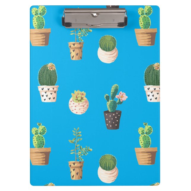 Porte-bloc Cactus Succulents de Dessert Vert dans les pots (Devant)