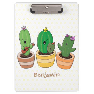 Porte-bloc Cactus trio chantante mignonne dessin animé