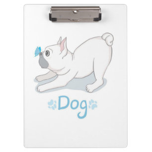 Porte-bloc Cadeau de chien mignon Chien drôle avec papillon
