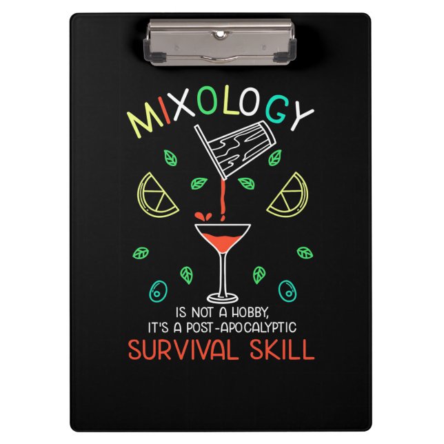 Porte-bloc Cadeau de Noël | Barman Mixologue (Devant)