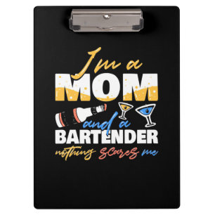 Porte-bloc Cadeau de Noël Je suis une maman et une barmaid