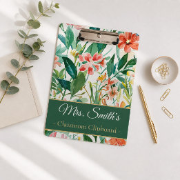 Porte-bloc Cadeau de reconnaissance de professeur floral pers