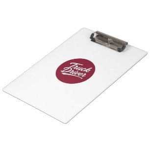 Porte-bloc Cadeau de typographie de script pour chauffeur de 