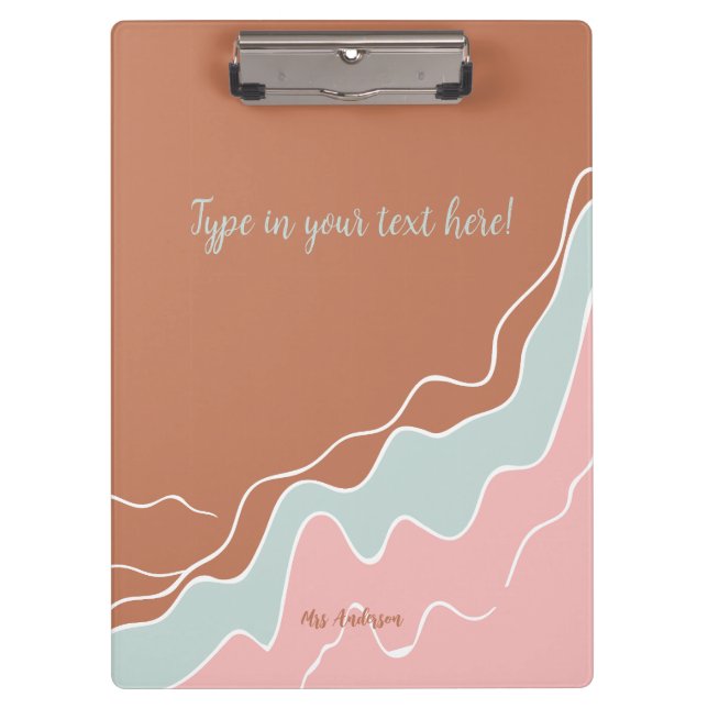 Porte-bloc cadeau personnalisé Bohemian Modern personnalisé (Devant)