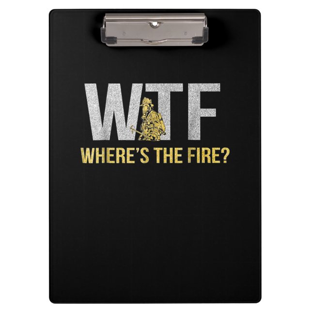 Porte-bloc Cadeau pompier | WTF Où est le pompier (Devant)