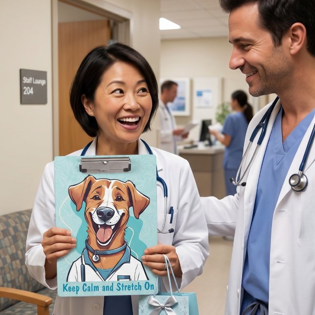 Porte-bloc Cadeaux de chien mignons pour médecins kinésithéra (Cute Dog Gifts for Physical Therapists Doctors Clipboard)