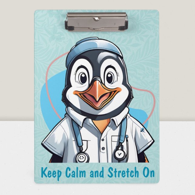 Porte-bloc Cadeaux de pingouins mignons pour les physiothérap (Cute Penguin Gifts for Physical Therapists Doctors)