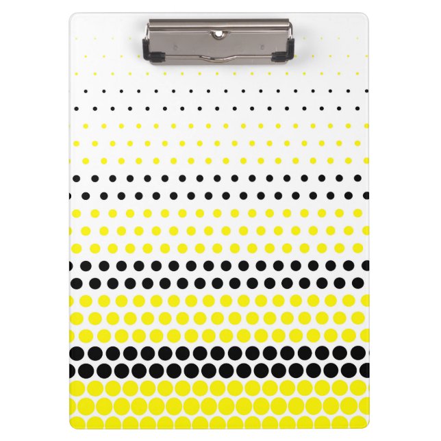 Porte-bloc Cadmium Yellow and Black Polka Dot (Devant)