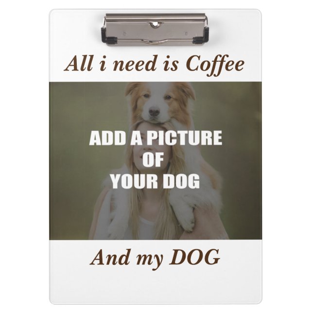 Porte-bloc Café et mon Oreiller de chien (Devant)
